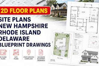 2d floor plans site plans new hampshire rhode island delaware blueprint drawings