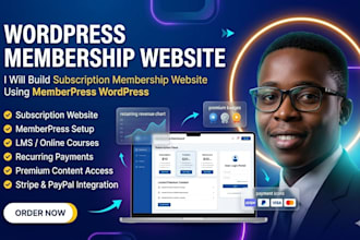 build subscription, membership website using memberpress wordpress