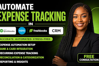 automate expense tracking in quickbooks, xero, freshbooks and CRM