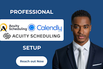 setup booking appointment on acuity scheduling and calendly
