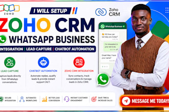 setup zoho crm whatsapp business integration lead capture chatbot automation