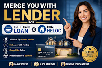 merge you with lender for credit card loan and home heloc