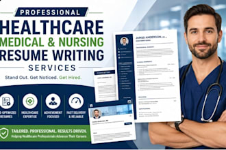write, edit healthcare, medical and nursing resume, CV, cover letter, linkedin