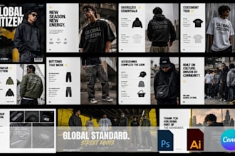 design streetwear fashion clothing apparel product catalog brochure lookbook