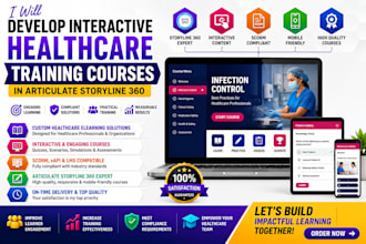 develop interactive healthcare training courses in articulate storyline 360