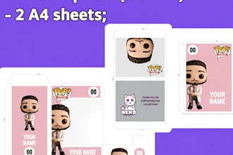 custom funko pop printable box template on canva