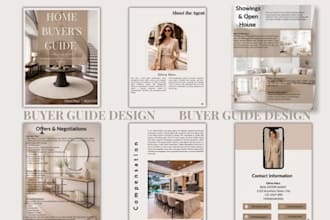 design real estate buyer seller guide, listing presentation,  property brochure