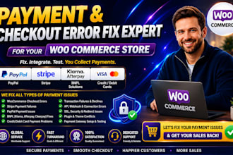 fix woocommerce wordpress, bnpl, stripe, paypal credit cards payment checkout
