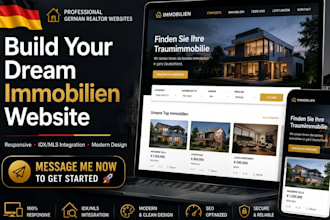 build responsive german realtor website with idx mls integration
