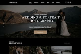 photography website portfolio website photographer wordpress online booking