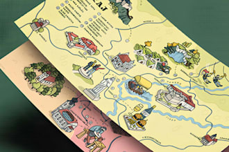 create a detailed vector map city or country map design for print