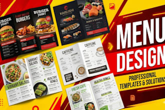 design amazing restaurant and food menu design modern menu design