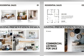 design residential realtor marketing brochure and property listing presentation