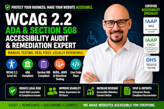 do wcag 2 2 ada and section 508 web accessibility audit, remediation and vpat