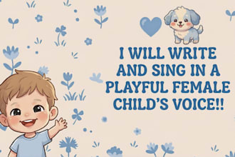 produce catchy kids song, nursery rhyme children jingle music for youtube chanel