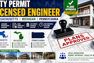 city permit licensed engineer massachusetts michigan pennsylvania plans approved