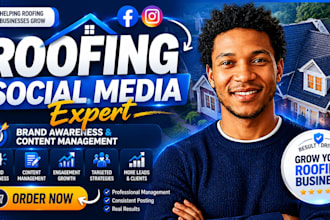 do roofing contractor social media management and brand awareness