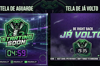 design professional twitch overlays and stream screens for your stream