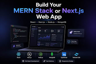 build your mern stack or next js web application