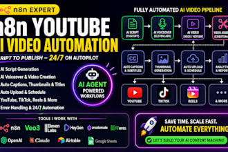 build n8n youtube ai video automation n8n veo3 faceless channel n8n ai agent