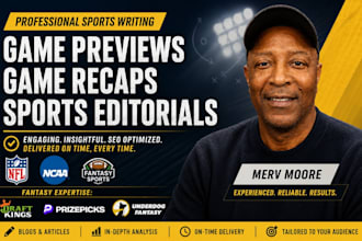 write a sports article for your sports blog or website