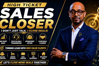 be high ticket sales closer sales representative b2b sales leads lead generation