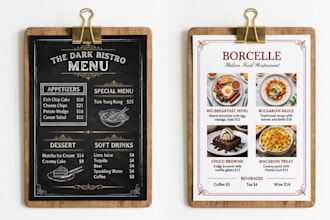design restaurant menu bar or cafe menu digital menu drinks menu TV menu design