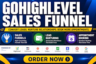 create gohighlevel sales funnel lead nurturing appointment booking workflows