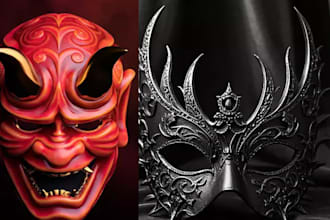 print and paint 3d mask 3d helmet cosplay armor 3d props with shipping