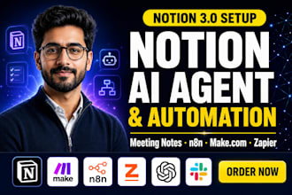 notion ai agent notion meeting notes notion automation notion makecom notion n8n