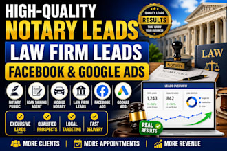 generate high quality notary leads, law firm, facebook ads, google ads