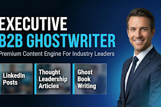 ghostwrite your linkedin posts b2b thought leadership ghost book writer articles