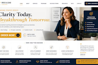 build squarespace coaching landing page website business strategy website