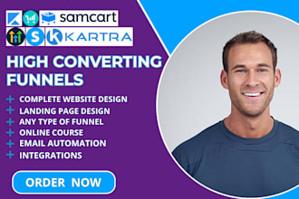 build kajabi gohighlevel unbounce systeme io kartra samcart thrivecart funnels