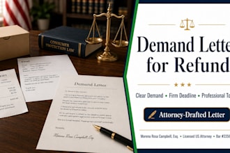 write a formal demand letter for refund as a licensed US attorney