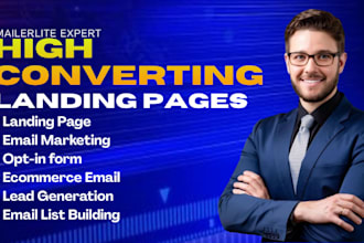 design a high converting mailerlite landing page for your ecommerce store