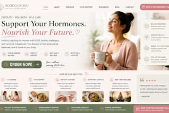 design squarespace fertility wellness website self care coach pcos coach website