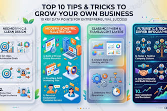 create custom modern business infographics