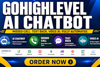 build gohighlevel ai chatbot missed call text back voice ai automation