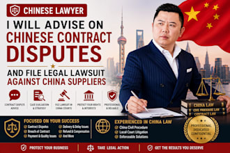 advise on chinese contract disputes, file legal lawsuit against china suppliers