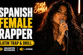 be your spanish female rapper and songwriter for urban latin trap drill lyrics
