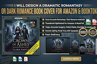 design a stunning romantasy or dark romance book cover