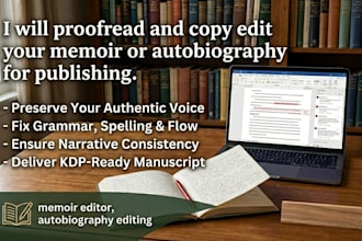 proofread and copy edit your memoir or autobiography for publishing