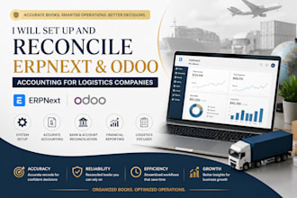 set up and reconcile erpnext and odoo accounting for logistics companies