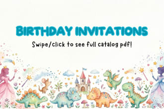 digital children birthday invitations