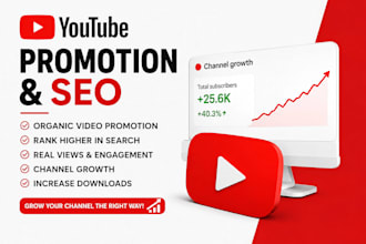 do organic youtube promotion, organic SEO and organic channel growth marketing