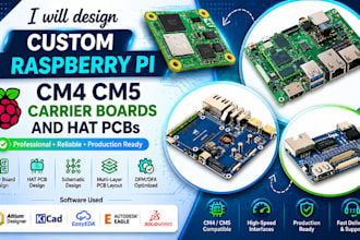 design custom raspberry pi cm4 cm5 carrier boards and hat pcbs