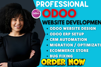develop odoo ecommerce website, odoo website customization fix odoo erp