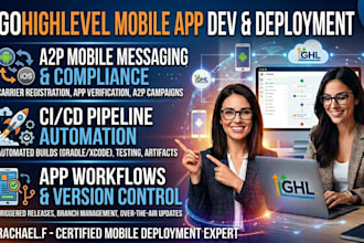 setup gohighlevel cicd pipeline automation workflow a2p for android and ios apps
