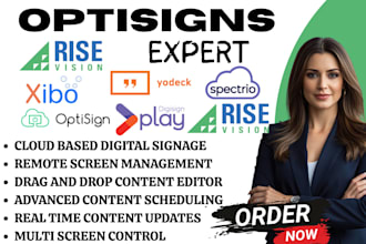 do digital signage crm rise vision xibo novisign yodeck spectrio optisigns play